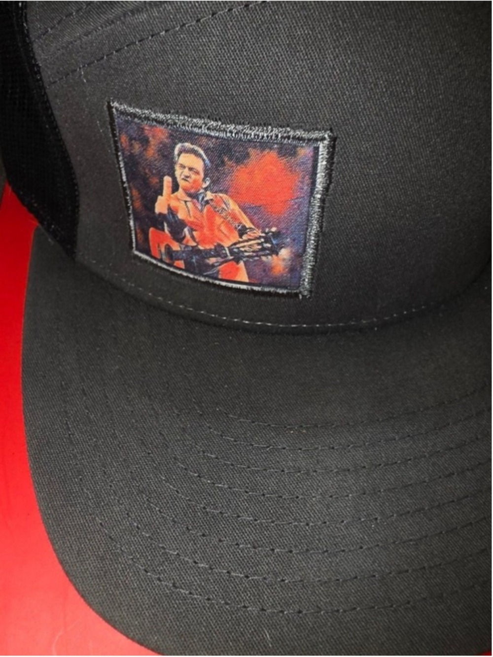 Johnny Cash 7-Panel Snapback Hat Richardson 168 - Betty Sundown - Right Eye Hats
